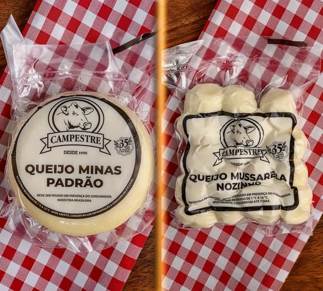 Queijo Mussarela 500g + Mussarela Nozinho 500g